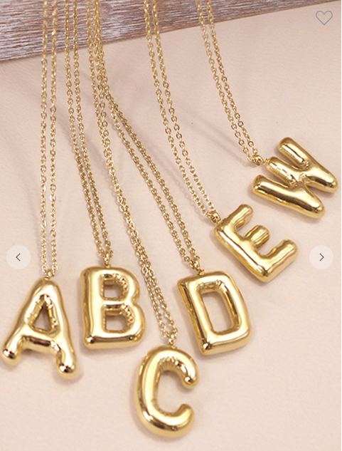 Bubble Initial Necklace