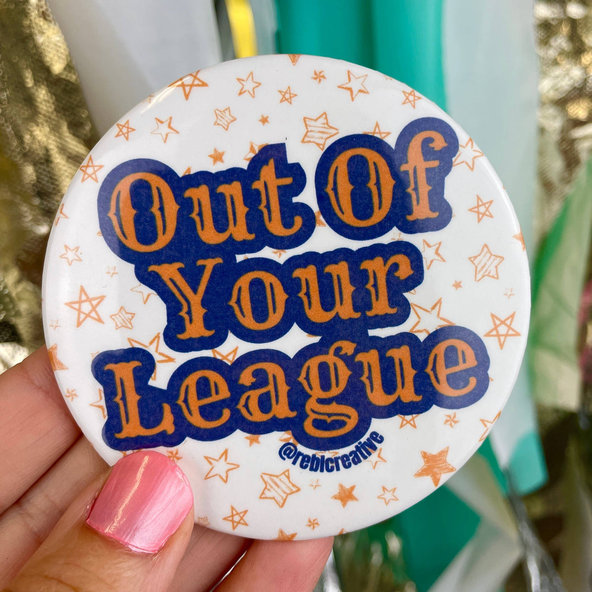 League - Orange & Blue - Game Day Button