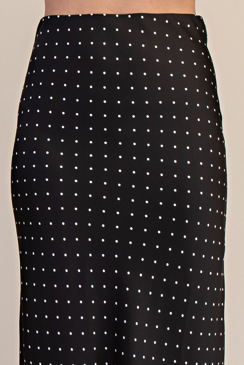 Noir Dot Midi Skirt