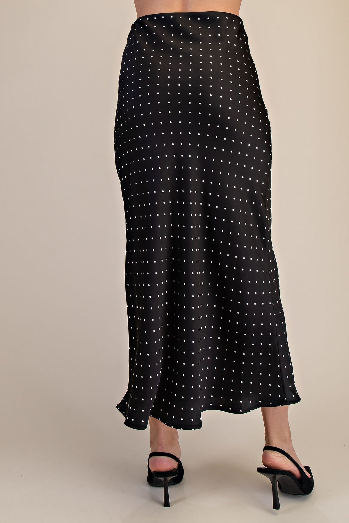 Noir Dot Midi Skirt