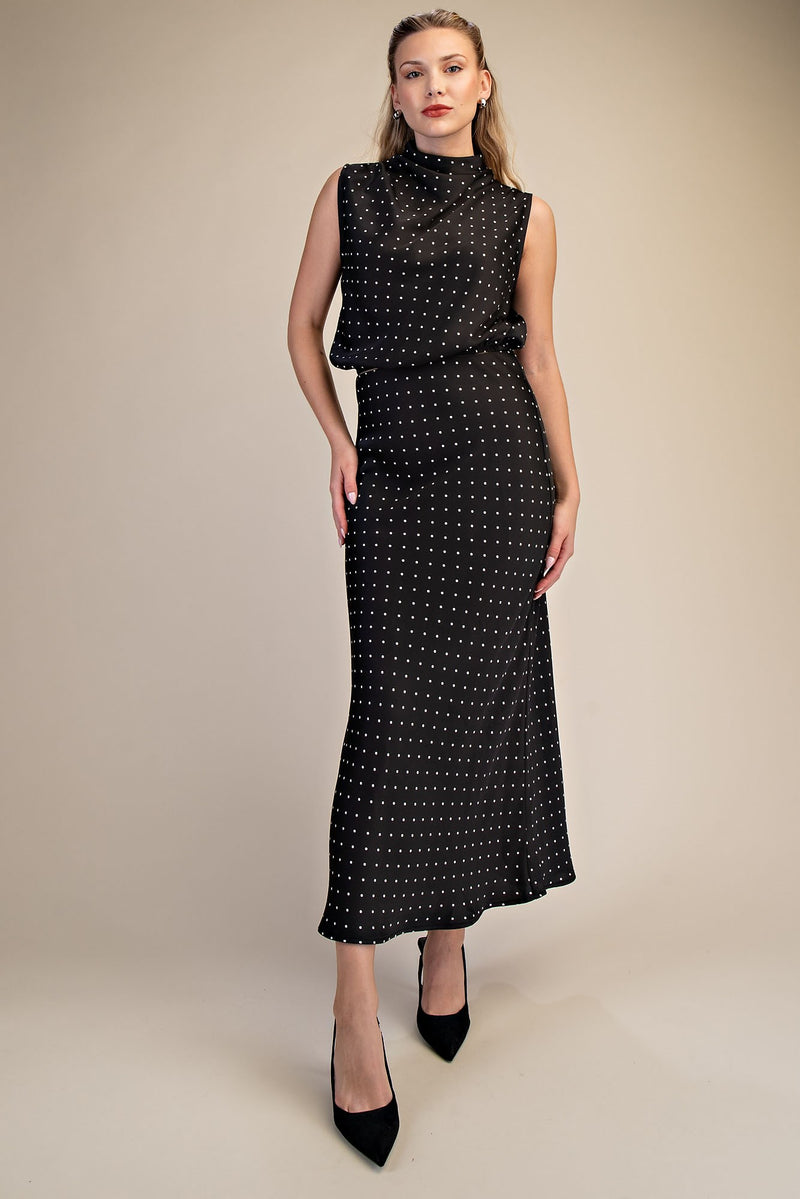 Noir Dot Sleeveless Top