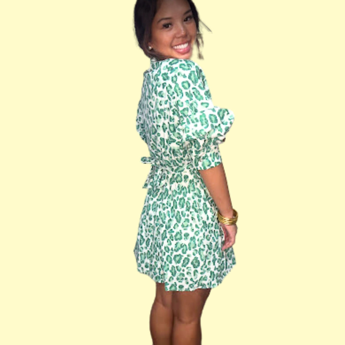 green and pink leopard print dress Green & Pink Leopard Dress Life According to Jamie
