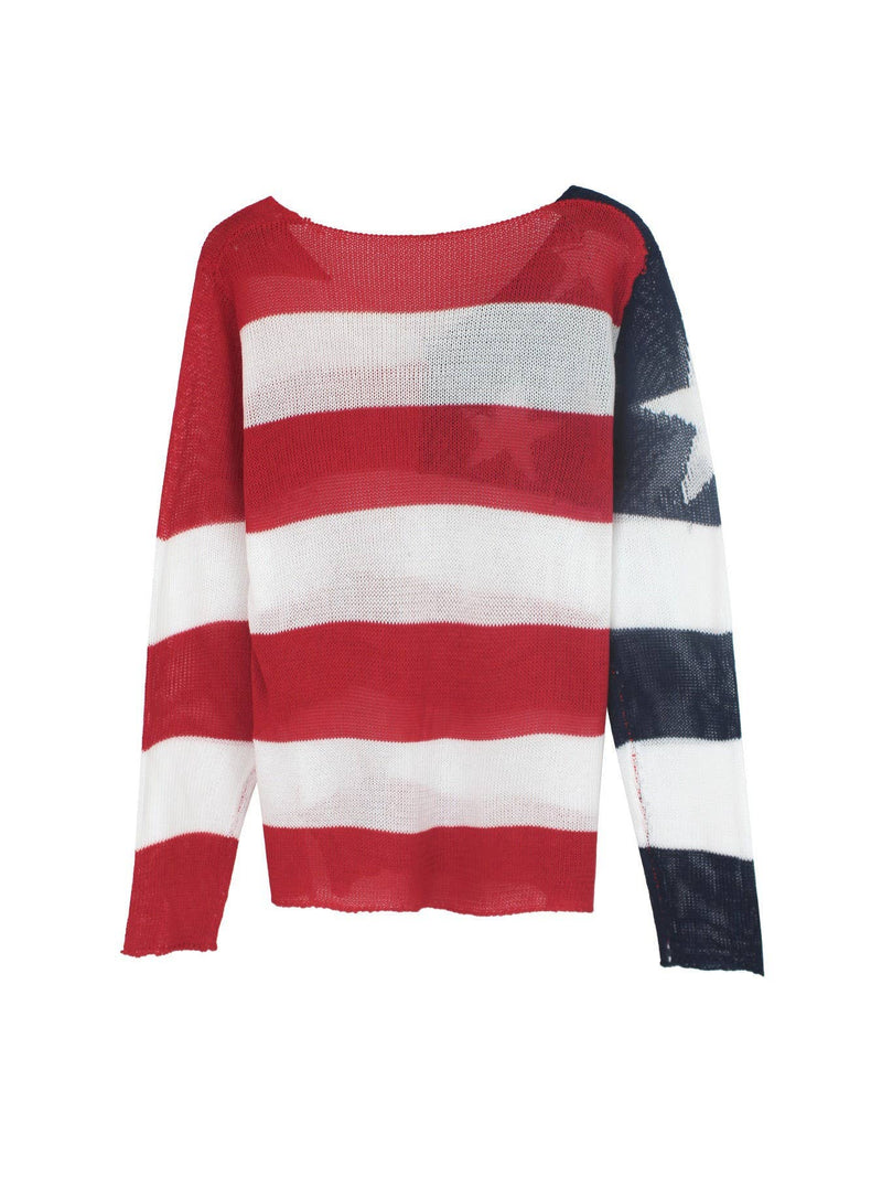 4th of July Knit American Flag Sweater