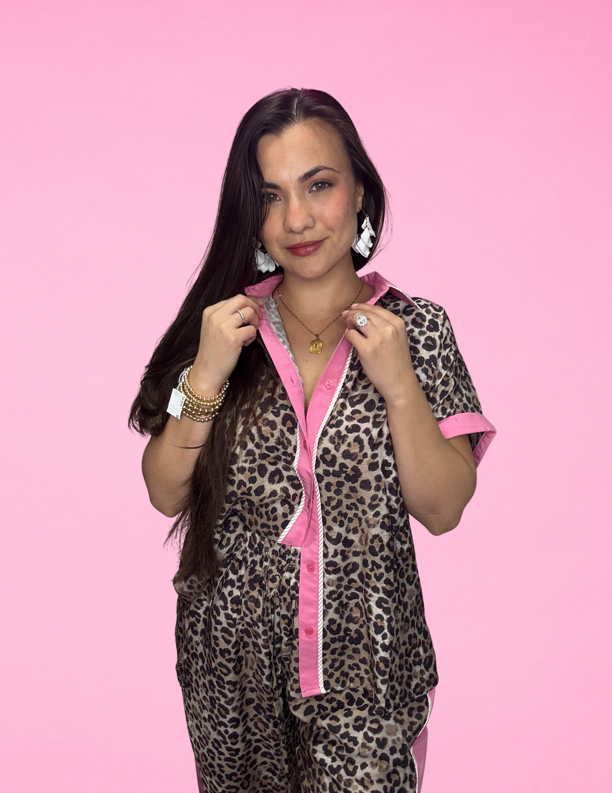 Leopard Lounge Top