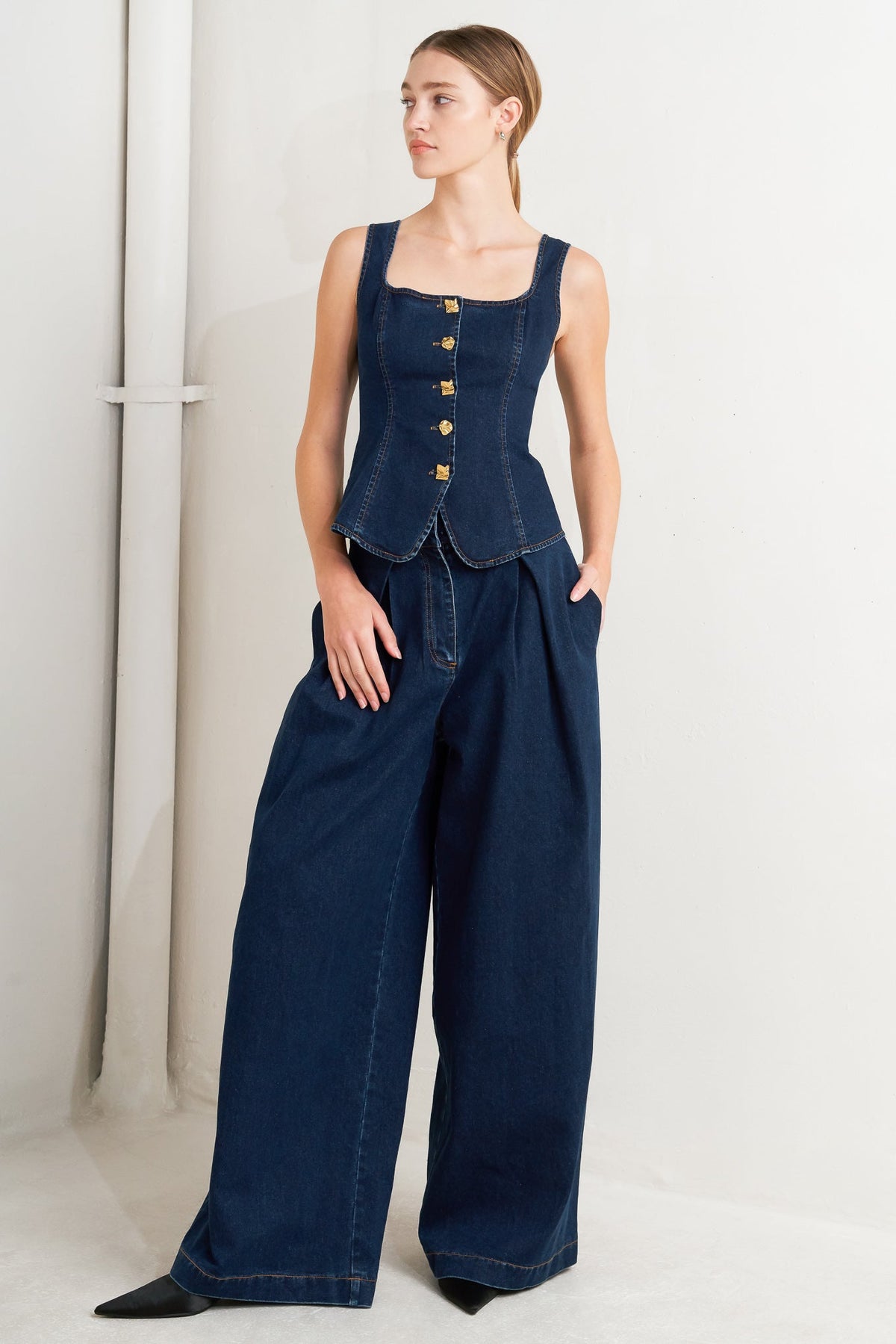 QUIET LUXE DENIM PANTS