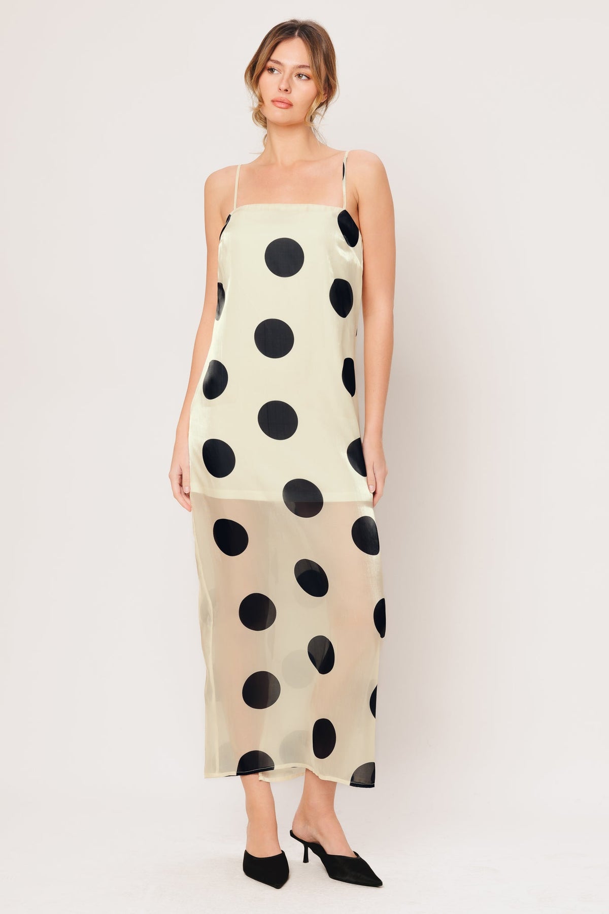 AVANT DOT WOVEN MIDI DRESS
