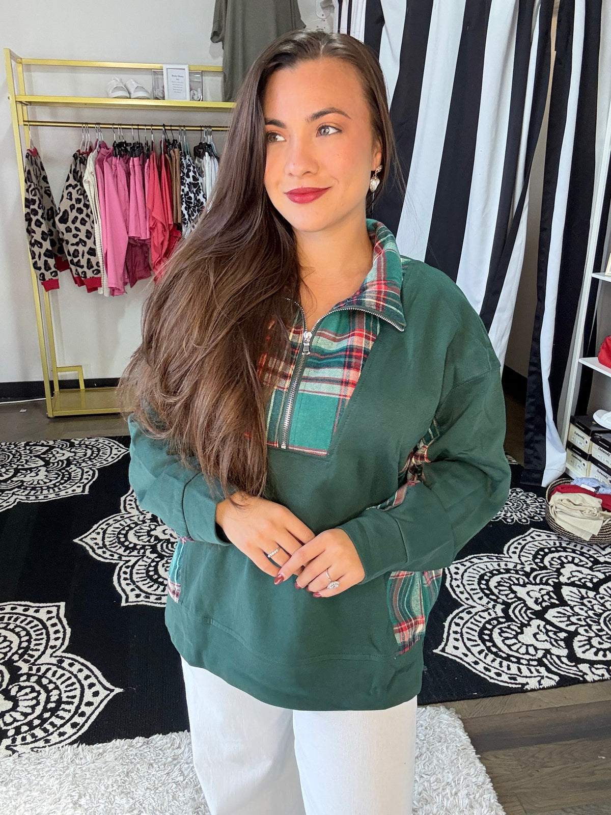 Plaid Tidings Sweatshirt
