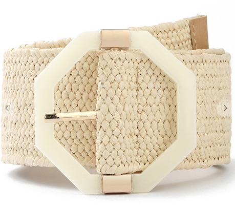 Woven Octagon Buckle Belt