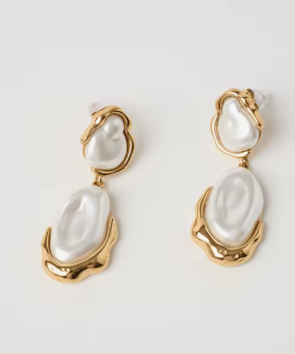 Pearl Drop Earrings | 18K Gold Plated
