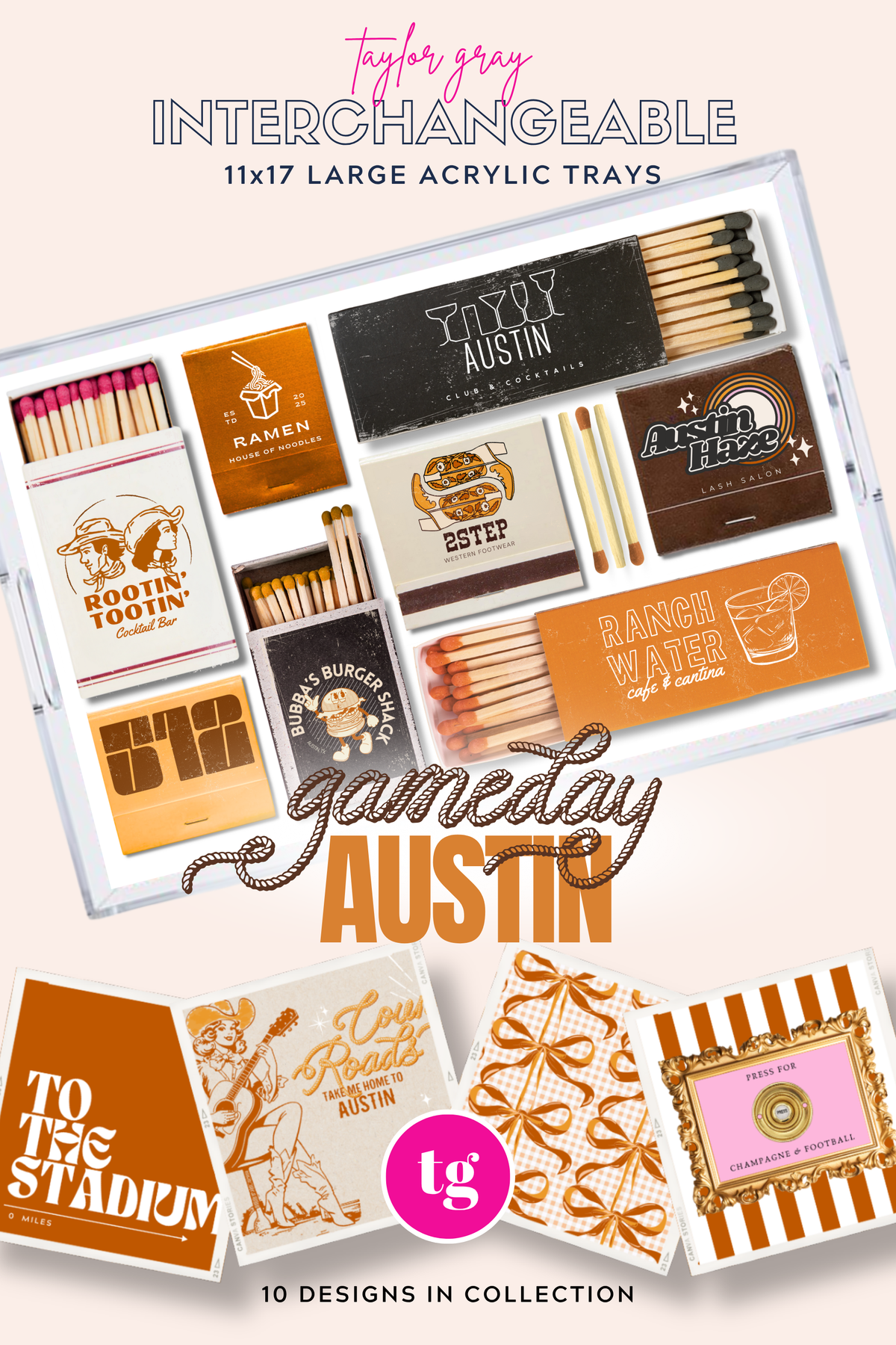 11x17 GAMEDAY AUSTIN insert set of 10